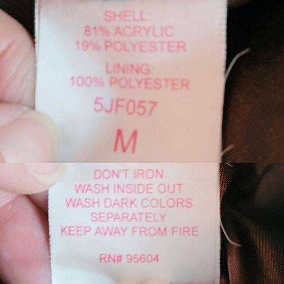 Vtg 70's Glam Faux Fur Shaggy Cropped Long Sleeve Jacket‎ Brown Sz S - Picture 4 of 8